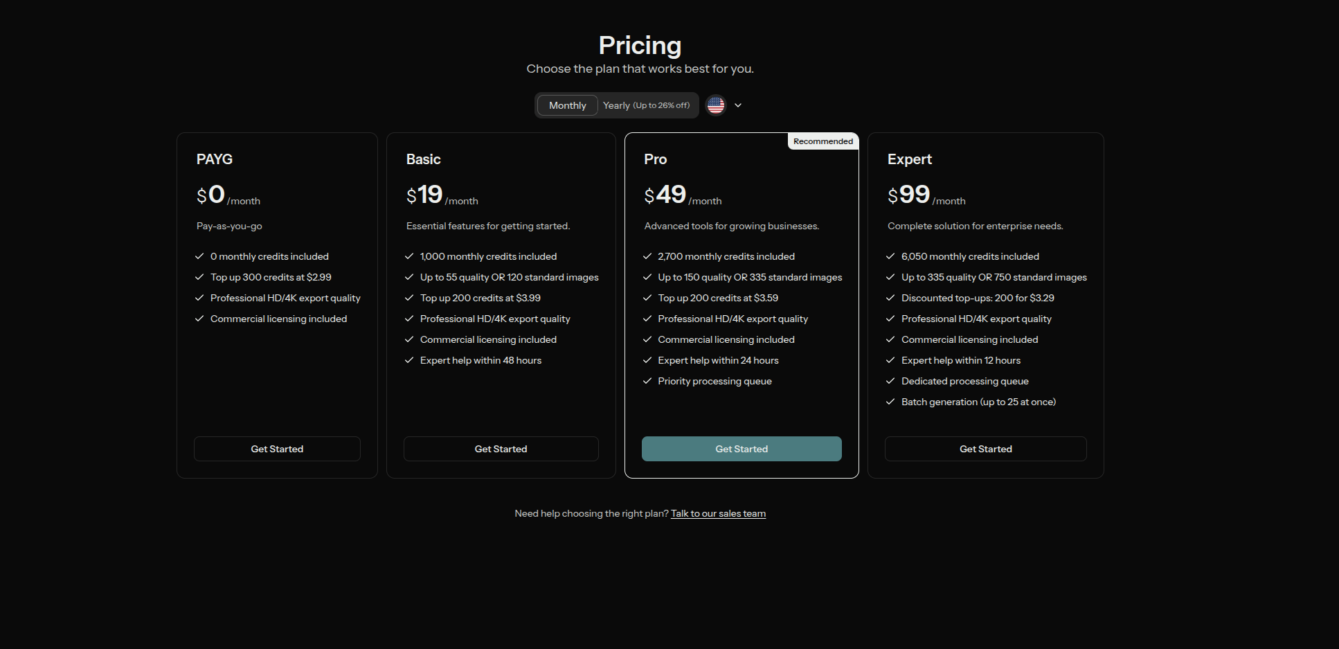 Choro Pricing Plans